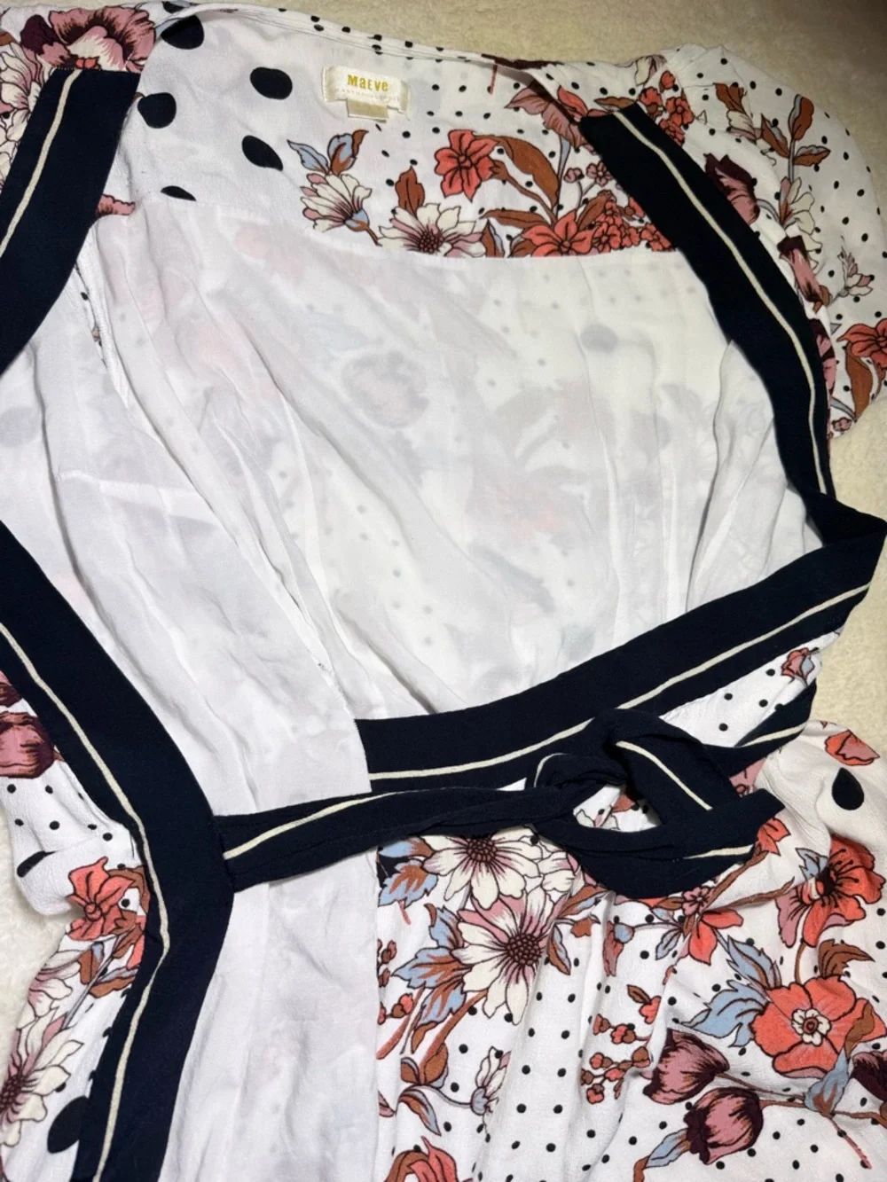 Maeve by Anthropologie Aubrey Floral Wrap Style Women’s Dress Size 14 - Picture 6 of 10
